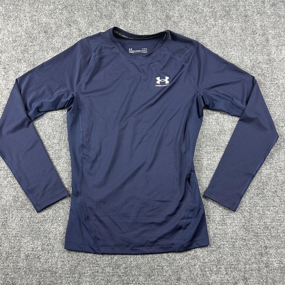 Under Armour Other - Under Armour HeatGear Shirt Mens Large Blue Long Sleeve Compression Baselayer